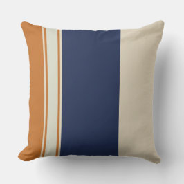 Cojín Decorativo Rayas amarillas azul y perla