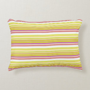 Cojín Decorativo Rayas amarillas blancas cortas