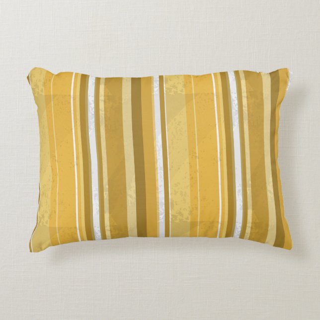Cojín Decorativo Rayas Amarillo (Anverso)