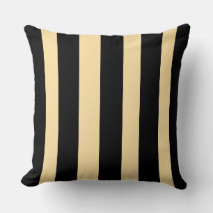 Cojín Decorativo Rayas anchas clásicas de negro y amarillo