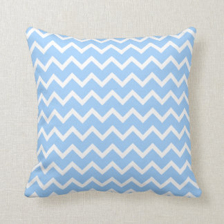 Cojín Decorativo Rayas azul claro y blancas del zigzag