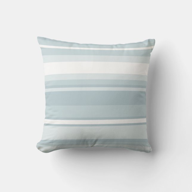 Cojín Decorativo Rayas azul hielo (Anverso)