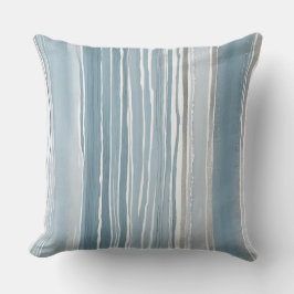 Cojín Decorativo Rayas azul y gris turbias