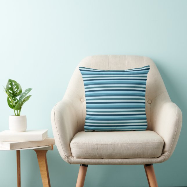 Cojín Decorativo Rayas Azules (Silla)