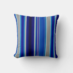 Cojín Decorativo Rayas azules, beige y lavanda
