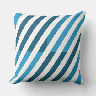 Cojín Decorativo Rayas azules de invierno