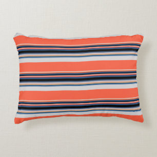 Cojín Decorativo Rayas azules de naranja suave