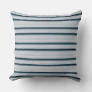 Cojín Decorativo Rayas azules grises lindas