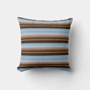 Cojín Decorativo Rayas azules marrones vintage lindas