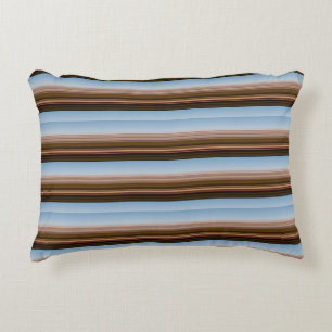 Cojín Decorativo Rayas azules marrones vintage lindas
