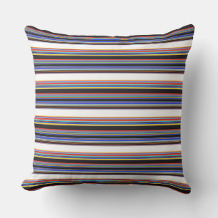 Cojín Decorativo Rayas azules negras lindas