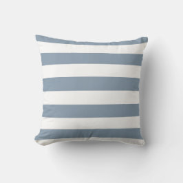 Cojín Decorativo Rayas Azules Polvorientas y Blancas