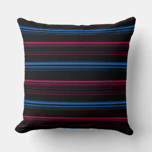 Cojín Decorativo Rayas azules rosadas lindas