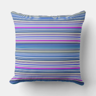 Cojín Decorativo Rayas azules violetas