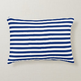 Cojín Decorativo Rayas Azules y Blancas