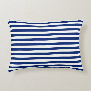 Cojín Decorativo Rayas Azules y Blancas