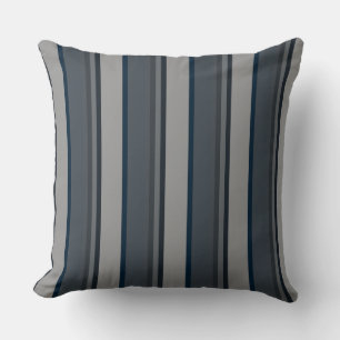 Cojín Decorativo Rayas azules y grises
