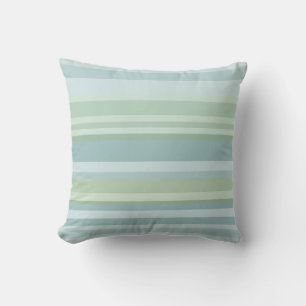 Cojín Decorativo rayas azules y verdes vintage