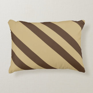 Cojín Decorativo Rayas Beige Y Marrón