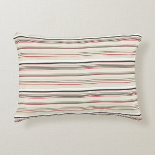 Cojín Decorativo Rayas blancas rojas vintage lindas