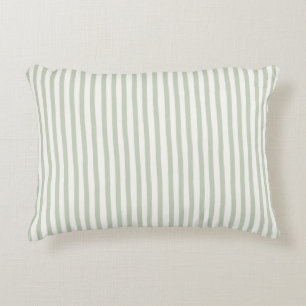 Cojín Decorativo Rayas Blancas Verde Azul Claro