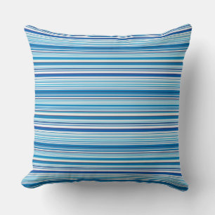 Cojín Decorativo Rayas blancas y azules lindas