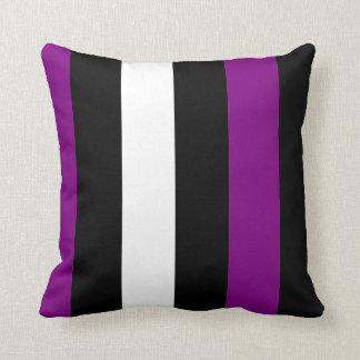 Cojín Decorativo Rayas blancos y negros púrpuras