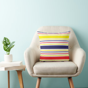 Cojín Decorativo Rayas Colorido Verano Costero 