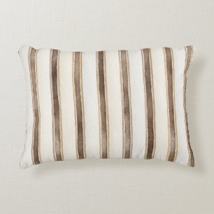 Cojín Decorativo Rayas Crema Marrón