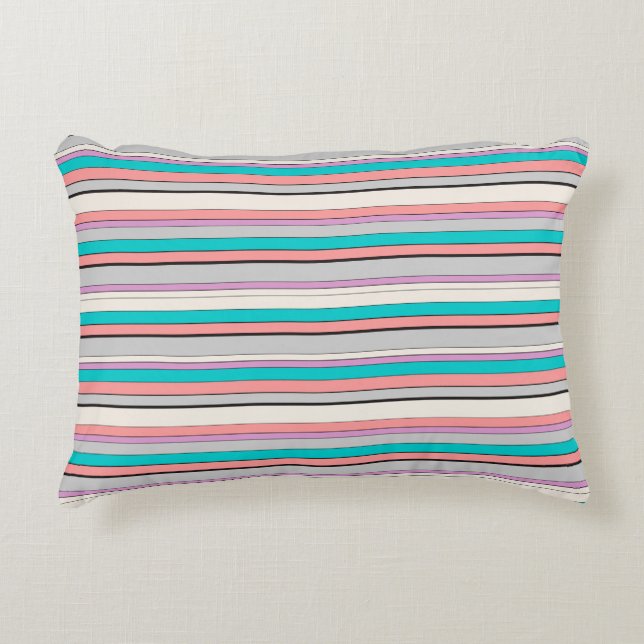 Cojín Decorativo Rayas de agua grises curas (Anverso)