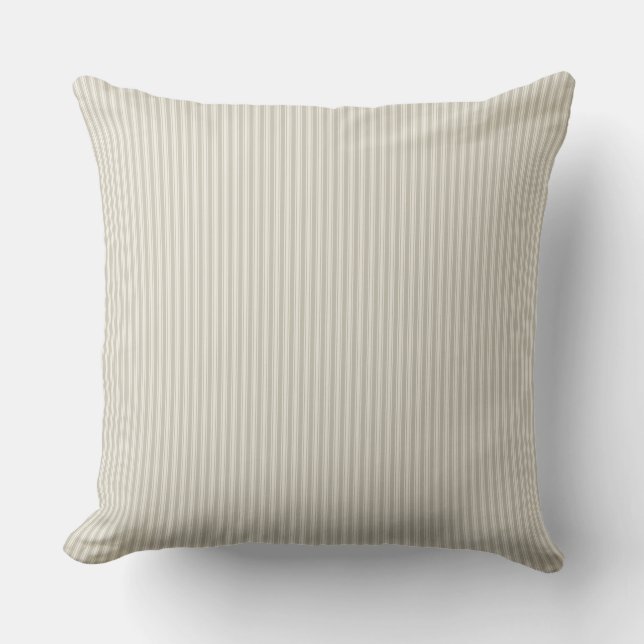 Cojín Decorativo Rayas de beige y blanco (Anverso)