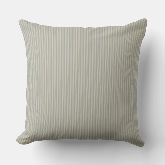 Cojín Decorativo Rayas de beige y gris (Anverso)