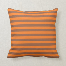 Cojín Decorativo Rayas de Brown y del naranja