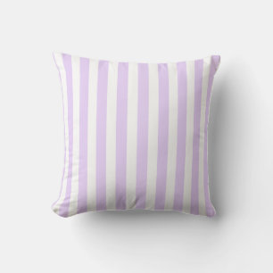Cojín Decorativo Rayas de caramelo blanco y púrpura