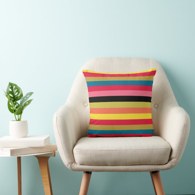 Cojín Decorativo Rayas de cascada de arcoiris (Silla)