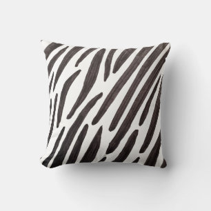 Cojín Decorativo Rayas de cebra en blanco y negro