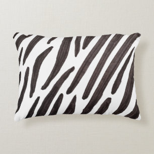 Cojín Decorativo Rayas de cebra en blanco y negro