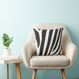 Cojín Decorativo Rayas de cebra en blanco y negro