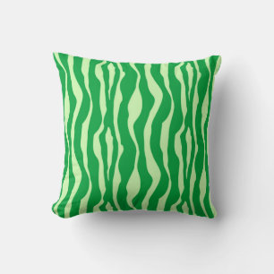 Cojín Decorativo Rayas de cebra - Tonos de verde lima