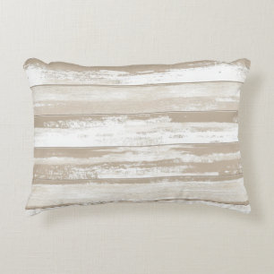 Cojín Decorativo Rayas de color de agua vintage en tonos grises