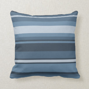 Cojín Decorativo Rayas de color gris-azul