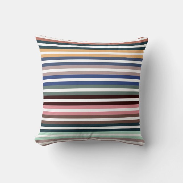 Cojín Decorativo Rayas de colores (Anverso)
