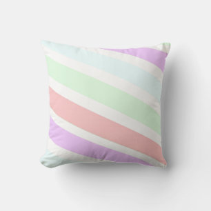 Cojín Decorativo Rayas de colores pastel suaves clásicos y elegante