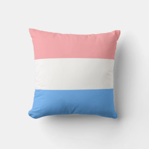 Cojín Decorativo Rayas de colores rosa claro y pastel blanco