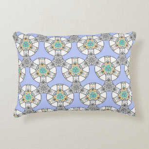Cojín Decorativo Rayas de entrelazado de mosaico inmaculado