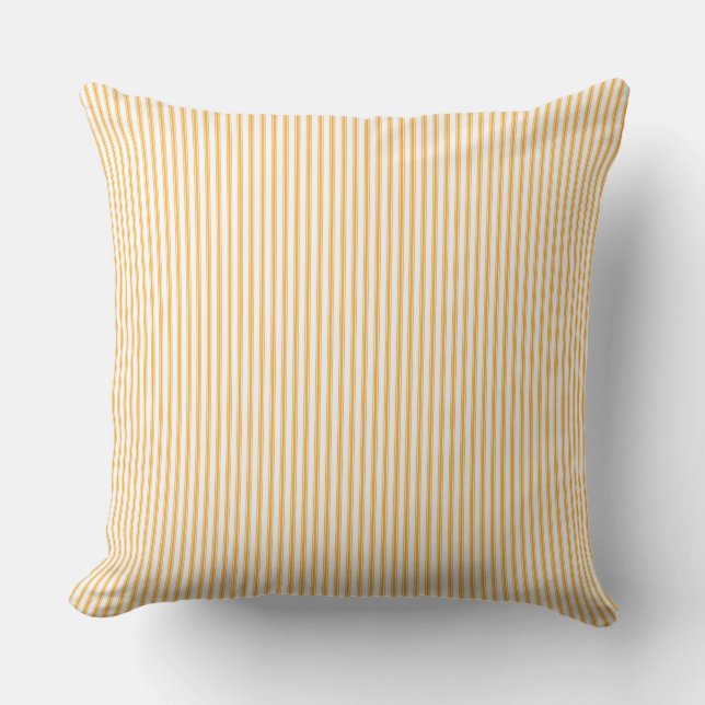 Cojín Decorativo Rayas de Garrapatea Amarillo  (Anverso)