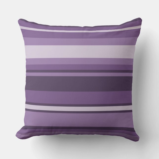 Cojín Decorativo Rayas de lavanda (Anverso)