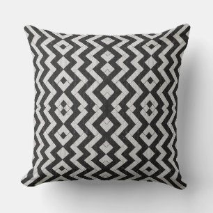 Cojín Decorativo Rayas de mármol blanco negro lindas