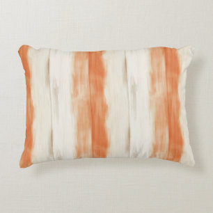 Cojín Decorativo Rayas de naranja melocotón crema  