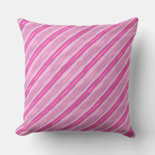 Cojín Decorativo Rayas de Navidad con Lámina de Pink y Plata con Es
